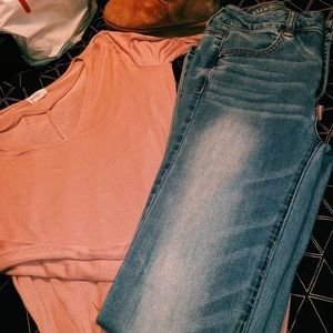 Shirt~belks {5$}.  Jeans~American eagle {10$}